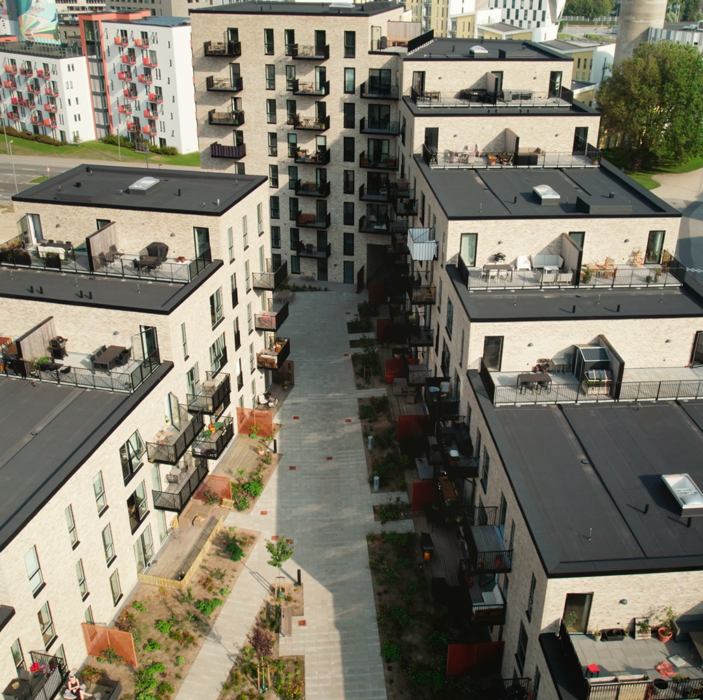 Nyopført 2-værelses lejlighed med altan og tagterrasse på Ankomstpladsen 12